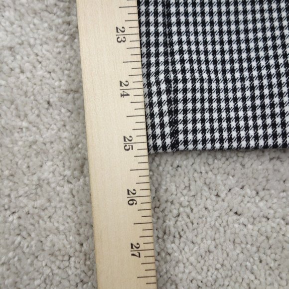 Anne Taylor Factory Pants Women's 6 Petite Black Checkered Stretch Curvy Chino - Picture 5 of 10